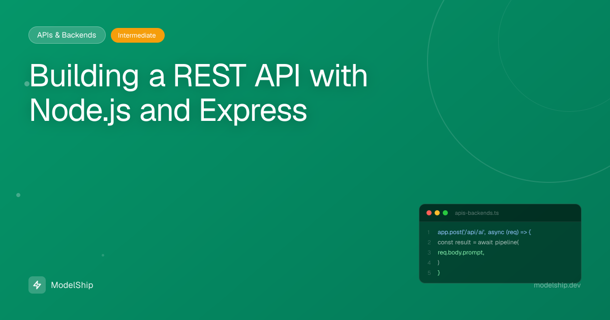 Building a REST API with Node.js and Express