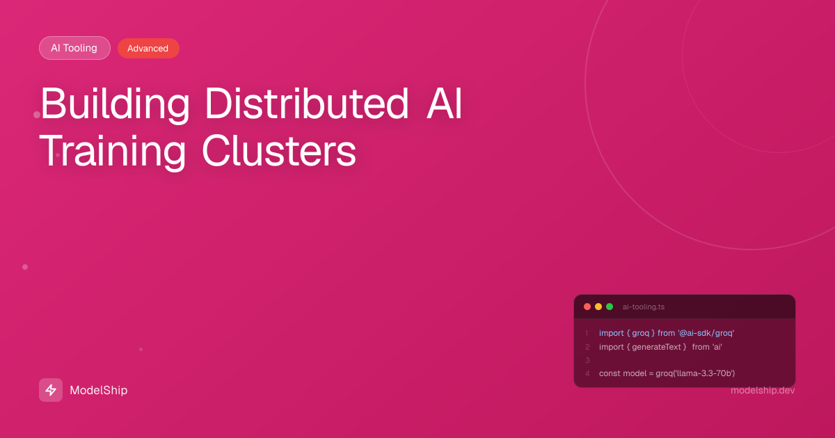 Building Distributed AI Training Clusters
