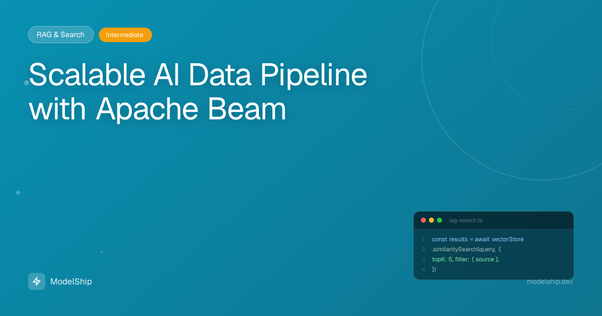 Scalable AI Data Pipeline with Apache Beam
