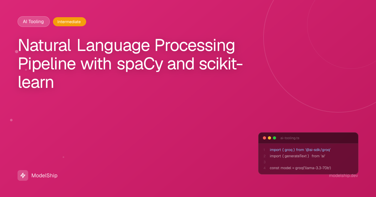 Natural Language Processing Pipeline with spaCy and scikit-learn