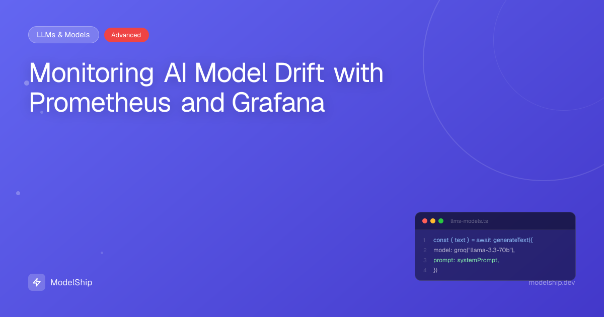 Monitoring AI Model Drift with Prometheus and Grafana
