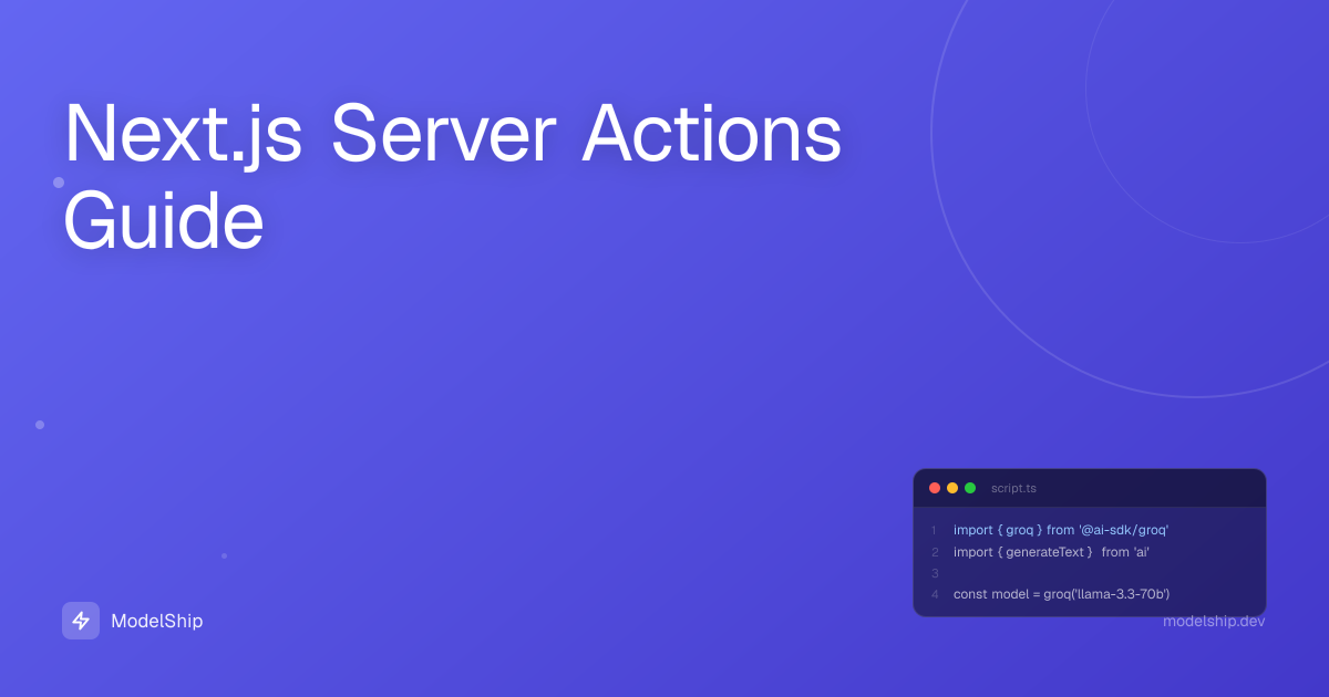 Next.js Server Actions Guide