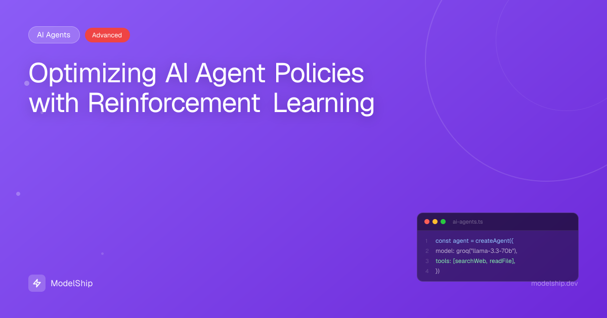 Optimizing AI Agent Policies with Reinforcement Learning