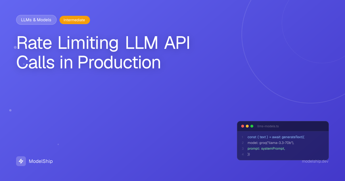 Rate Limiting LLM API Calls in Production